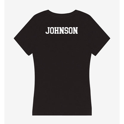 NC State - NCAA Women's Track & Field : Chazmin Johnson - Women's V-Neck T-Shirt-1