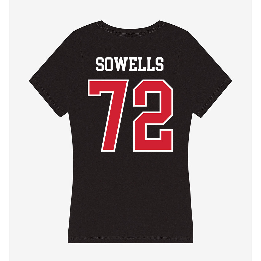 NC State - NCAA Football : Spike Sowells - Women's V-Neck T-Shirt-1