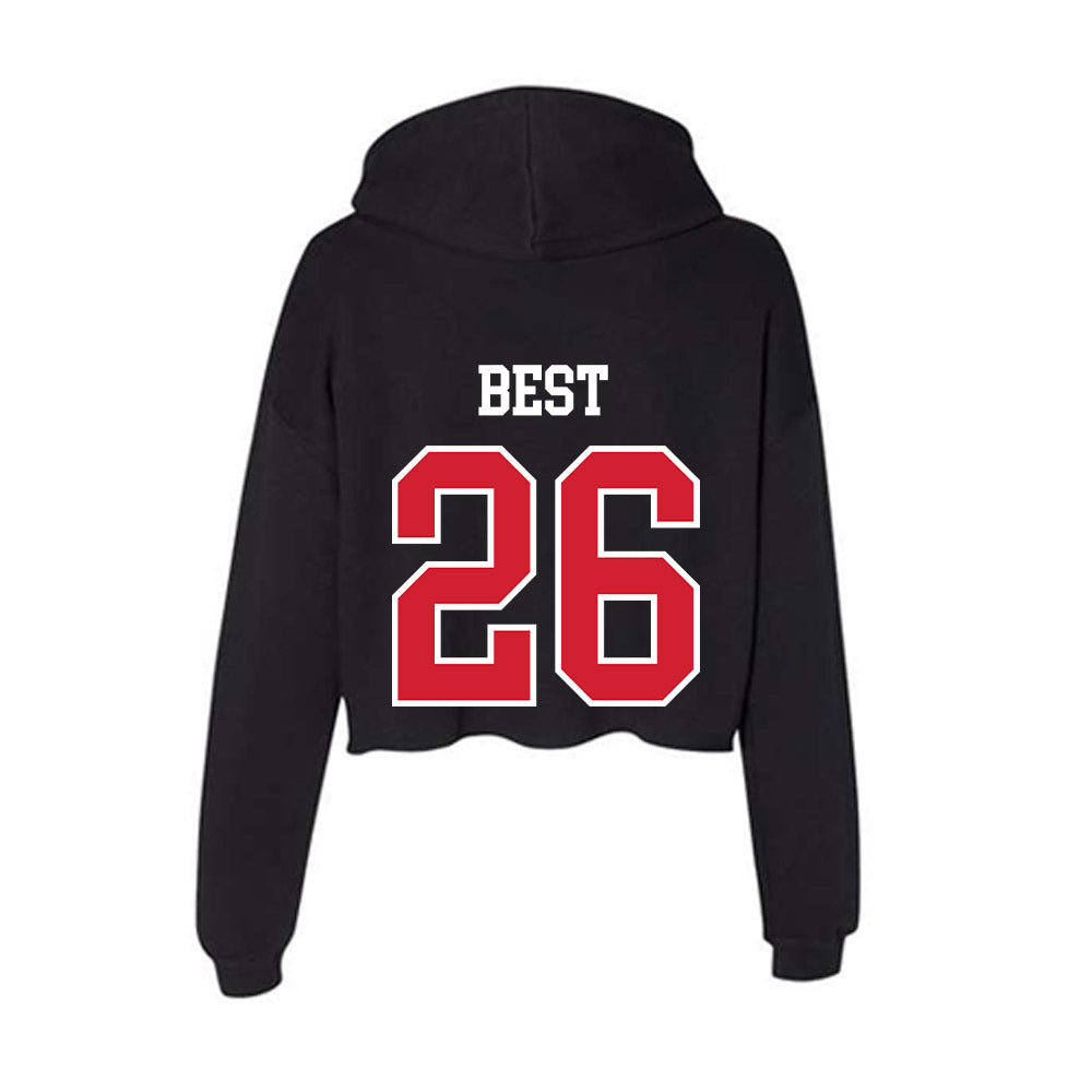 NC State - NCAA Football : Jordyn Best - Women's Crop Fleece Hooded Sweatshirt-1