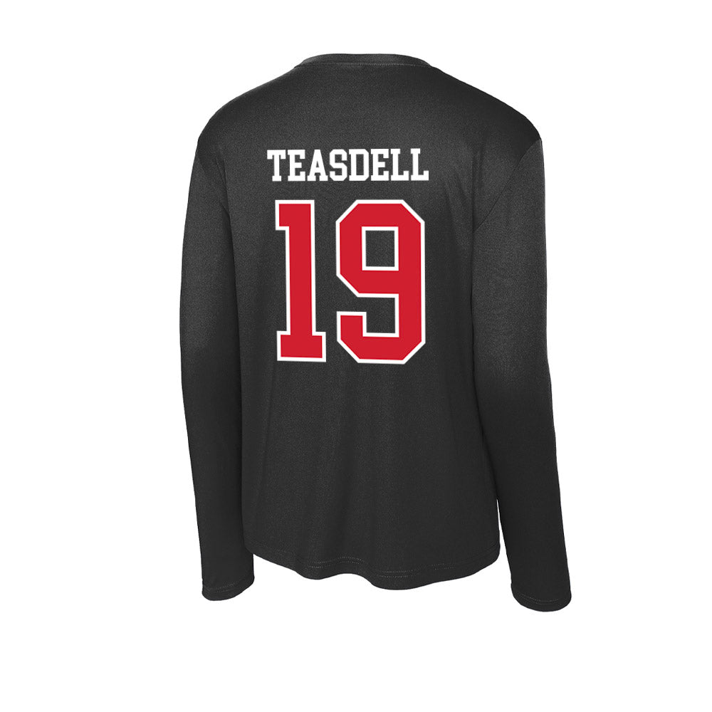 NC State - NCAA Football : Tristan Teasdell - Activewear Long Sleeve T-Shirt-1