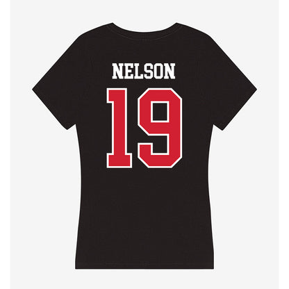 NC State - NCAA Football : DaKaari Nelson - Women's V-Neck T-Shirt-1