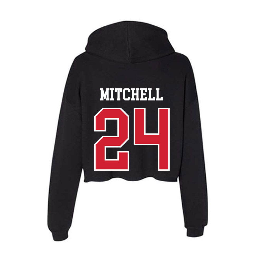 NC State - NCAA Baseball : Devin Mitchell - Women's Crop Fleece Hoodie-1