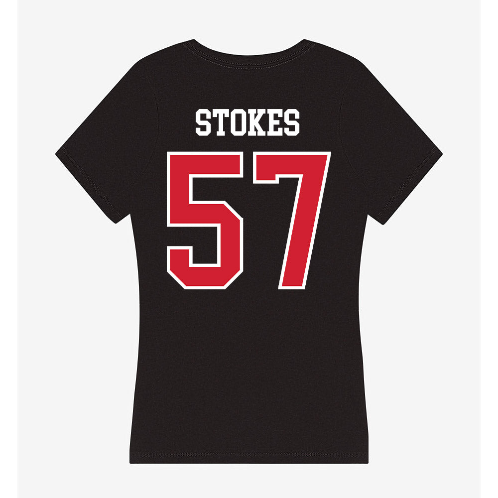 NC State - NCAA Football : Steven Stokes - Women's V-Neck T-Shirt-1