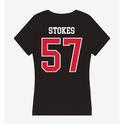 NC State - NCAA Football : Steven Stokes - Women's V-Neck T-Shirt-1