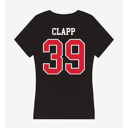 NC State - NCAA Football : Tristan Clapp - Women's V-Neck T-Shirt-1