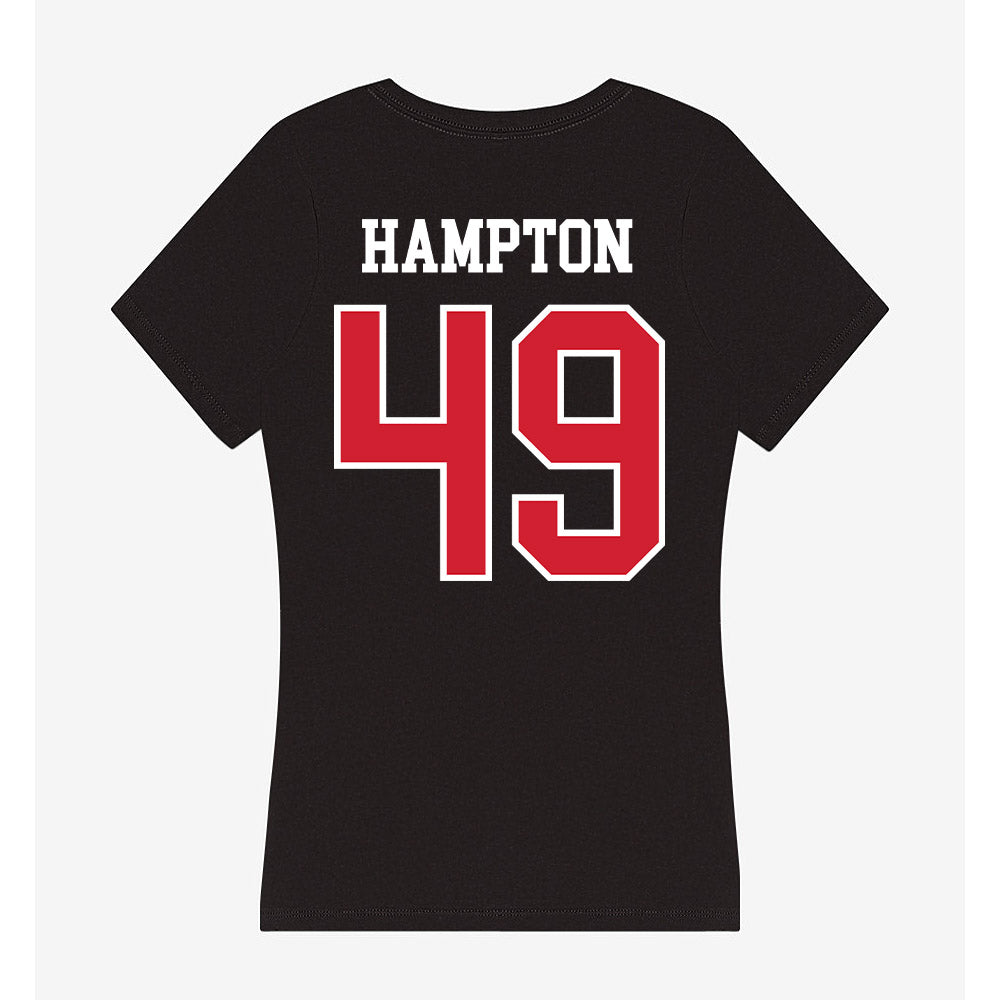 NC State - NCAA Football : Jailun Hampton - Women's V-Neck T-Shirt-1