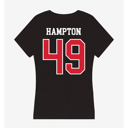 NC State - NCAA Football : Jailun Hampton - Women's V-Neck T-Shirt-1