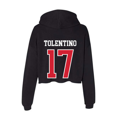 NC State - NCAA Men's Soccer : Caden Tolentino - Women's Crop Fleece Hoodie-1