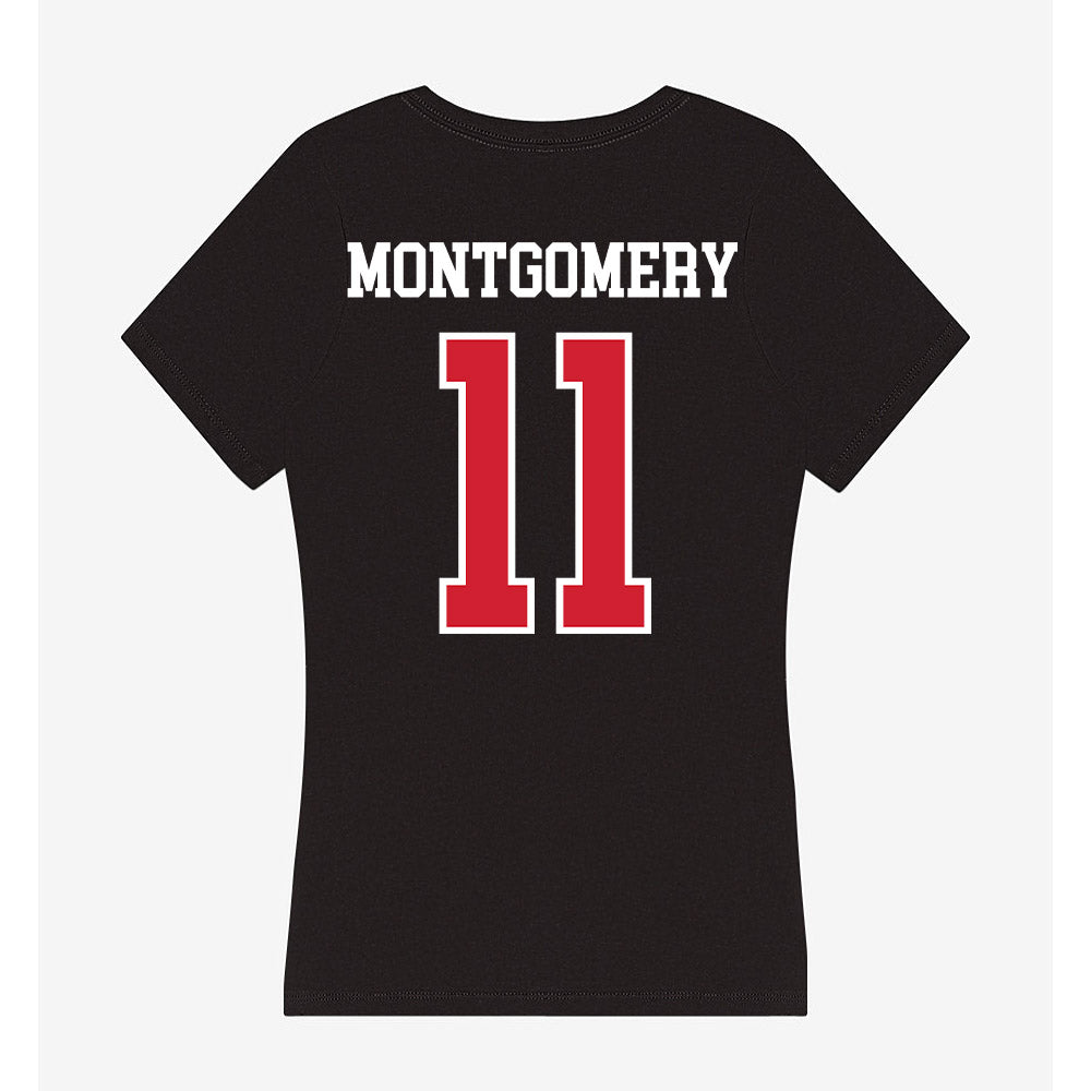 NC State - NCAA Women's Soccer : Carly Montgomery - Women's V-Neck T-Shirt-1