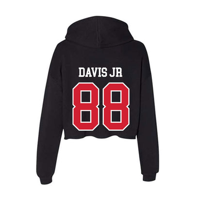 NC State - NCAA Football : Lamaris Davis Jr - Women's Crop Fleece Hooded Sweatshirt-1