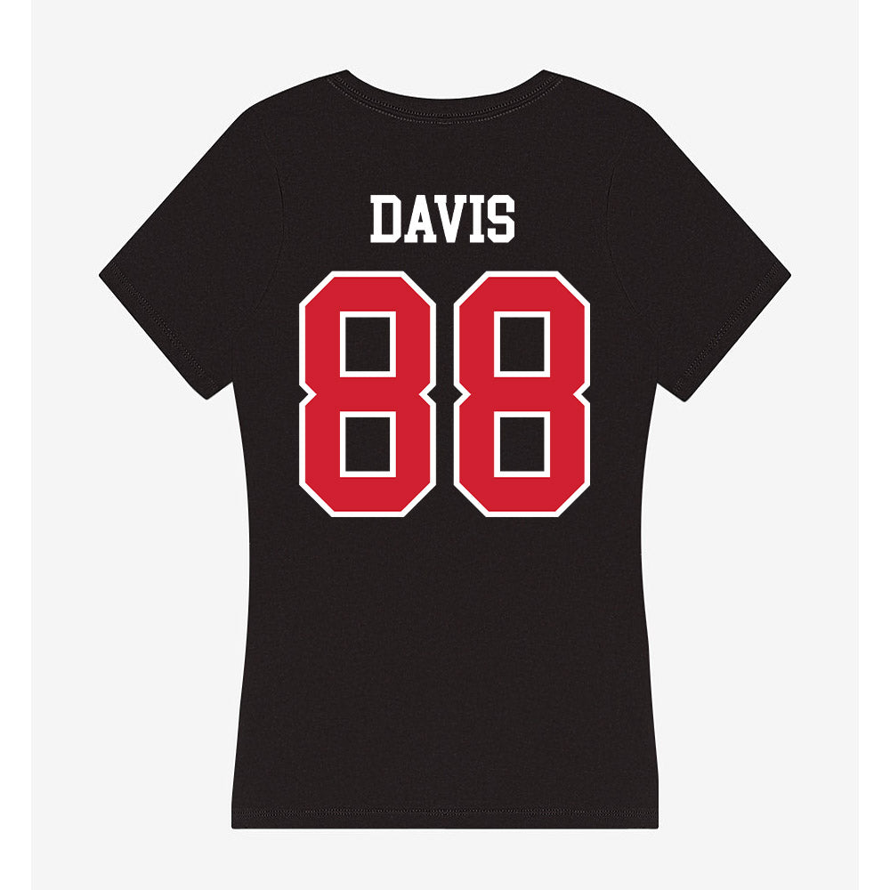 NC State - NCAA Football : Lamaris Davis - Women's V-Neck T-Shirt-1