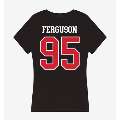 NC State - NCAA Football : Jacquey Ferguson - Women's V-Neck T-Shirt-1