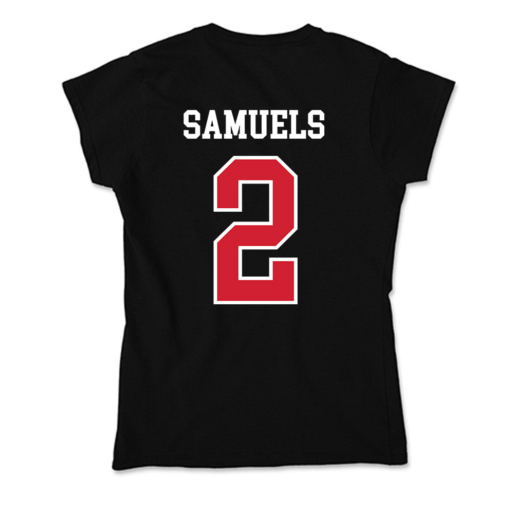 NC State - NCAA Women's Basketball : Qadence Samuels - Soft Style Women’s T-Shirt-1