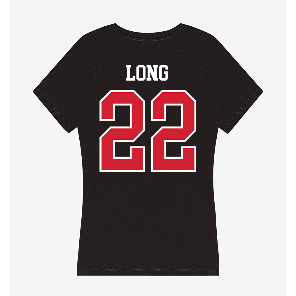 NC State - NCAA Women's Volleyball : Eva Long - Women's V-Neck T-Shirt-1