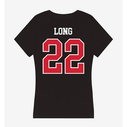 NC State - NCAA Women's Volleyball : Eva Long - Women's V-Neck T-Shirt-1