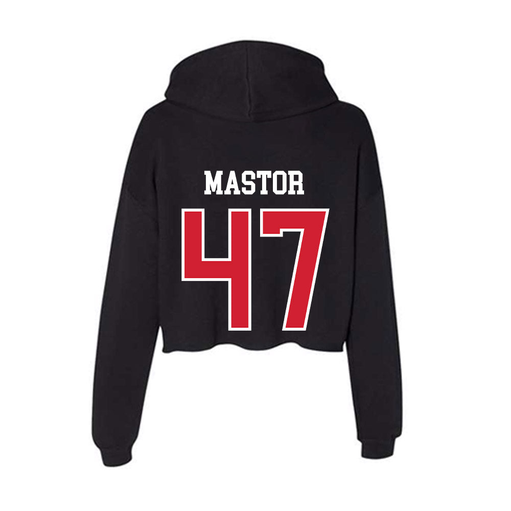 NC State - NCAA Football : Jackson Mastor - Women's Crop Fleece Hooded Sweatshirt-1