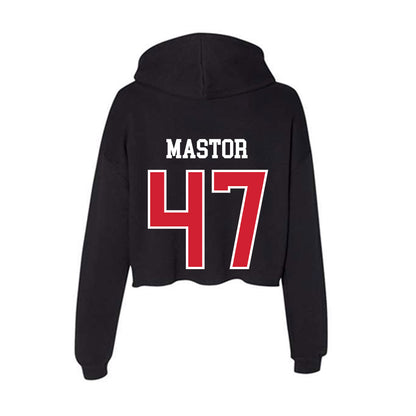 NC State - NCAA Football : Jackson Mastor - Women's Crop Fleece Hooded Sweatshirt-1