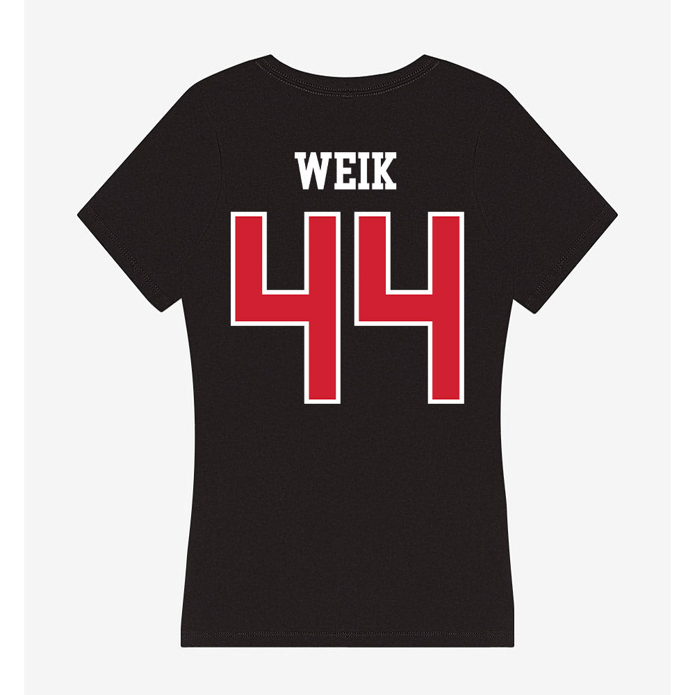 NC State - NCAA Softball : Kendall Weik - Women's V-Neck T-Shirt-1