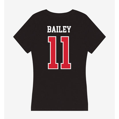 NC State - NCAA Football : CJ Bailey - Women's V-Neck T-Shirt-1