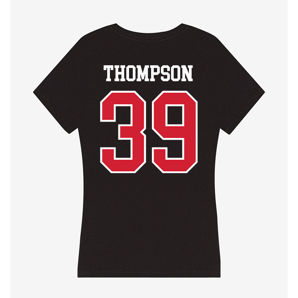 NC State - NCAA Football : Landon Thompson - Women's V-Neck T-Shirt-1