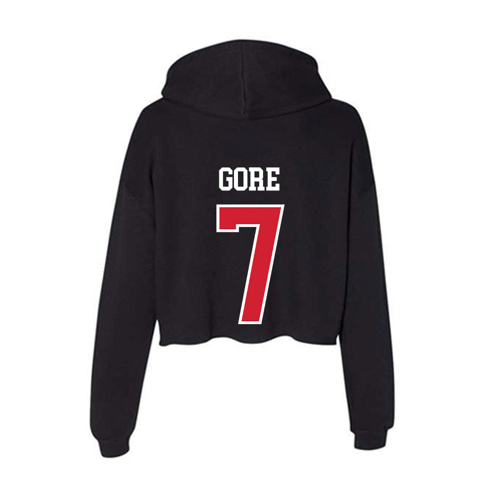 NC State - NCAA Softball : Wynne Gore - Women's Crop Fleece Hoodie-1