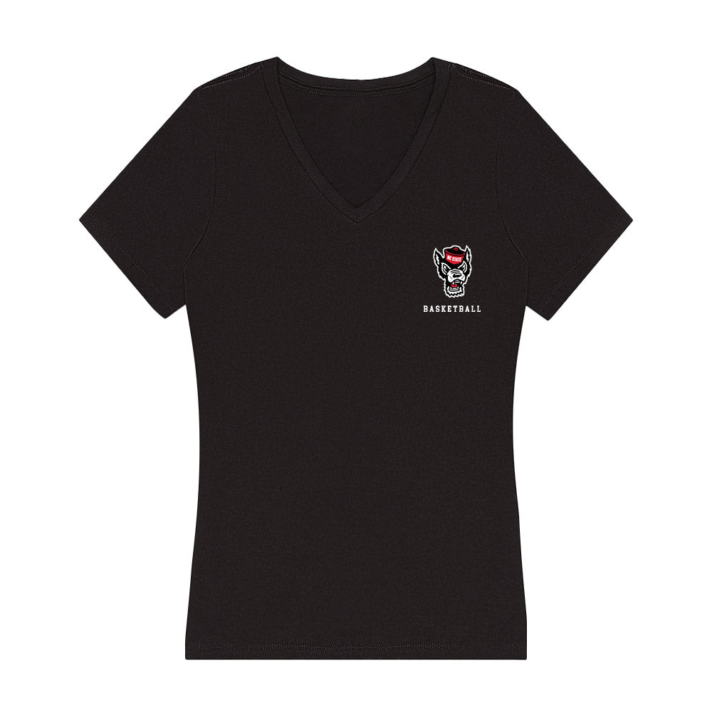 NC State - NCAA Men's Basketball : Eemeli Yalaho - Women's V-Neck T-Shirt-0