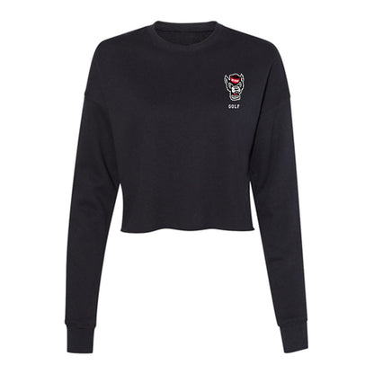 NC State - NCAA Men's Golf : Markus Varjun - Women's Cropped Crew Fleece-0