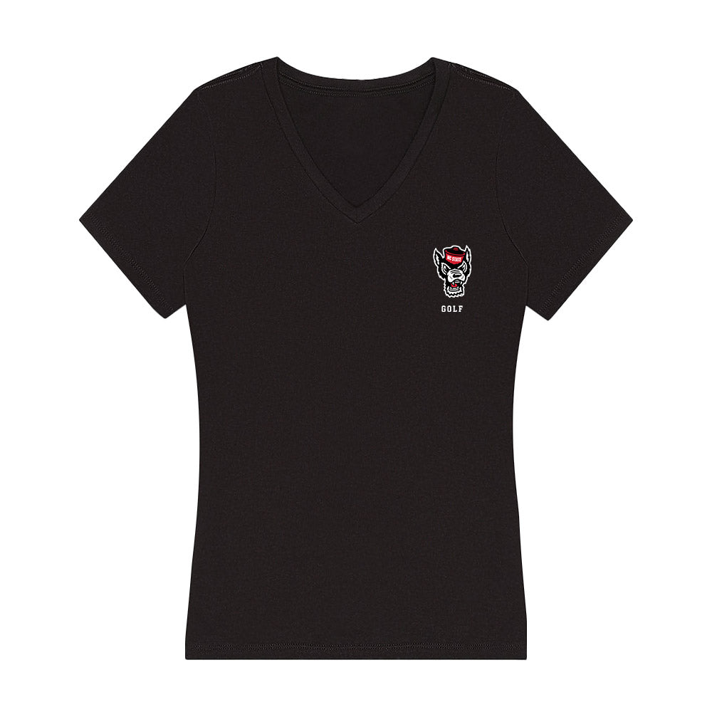 NC State - NCAA Men's Golf : Jake Herring - Women's V-Neck T-Shirt-0
