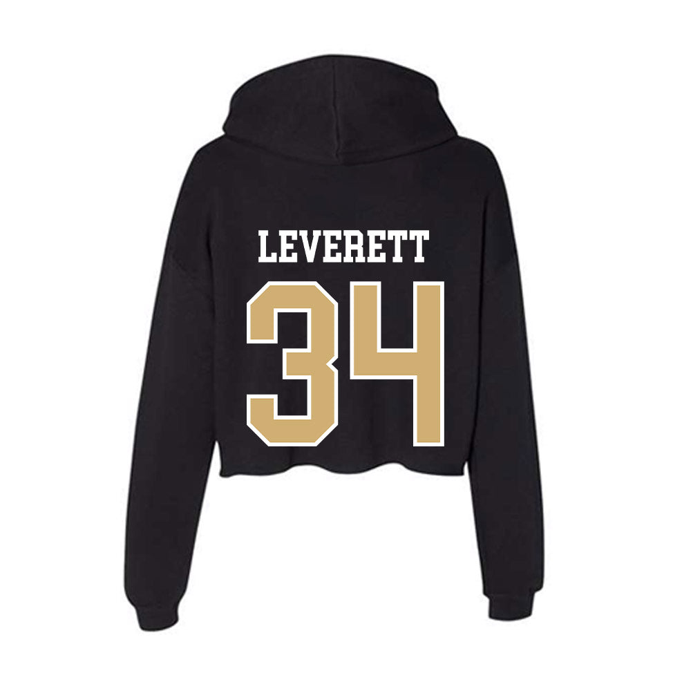 Vanderbilt - NCAA Men's Basketball : Jayden Leverett - Women's Crop Fleece Hoodie-1