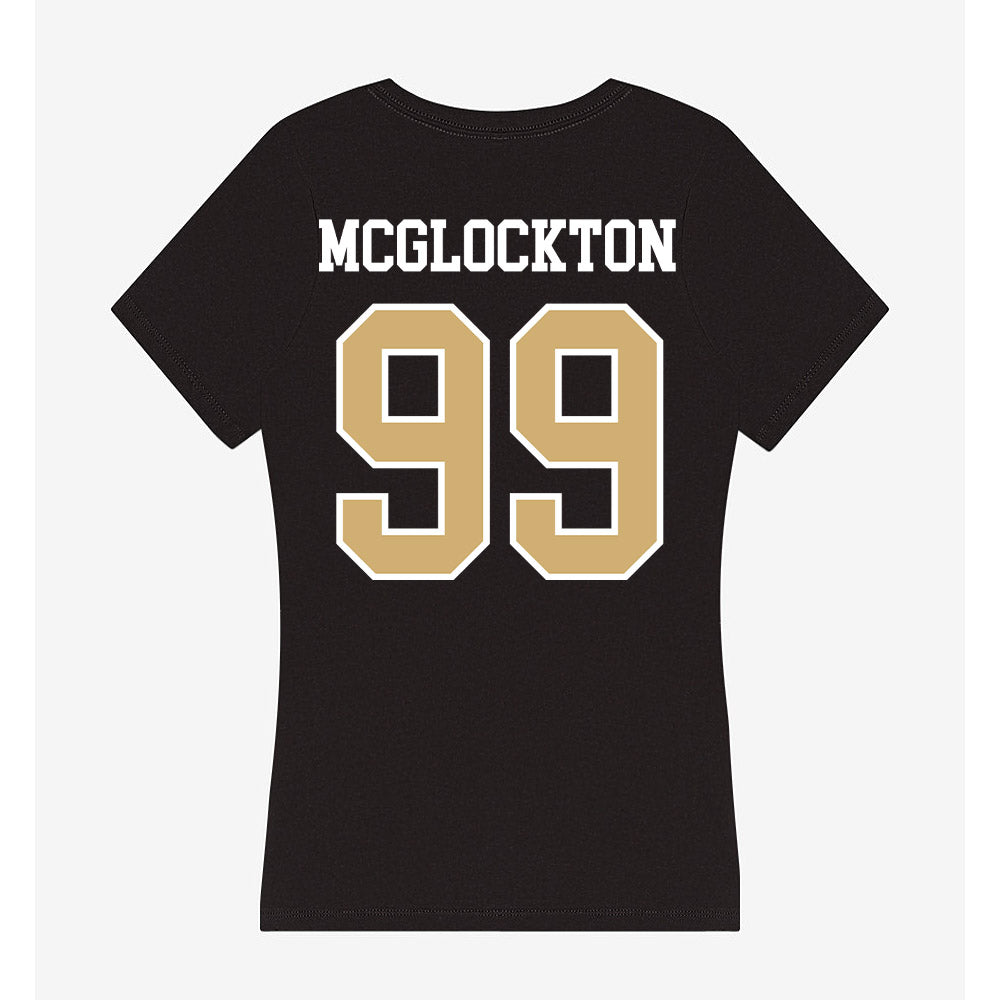 Vanderbilt - NCAA Men's Basketball : Devin Mcglockton - Women's V-Neck T-Shirt-1