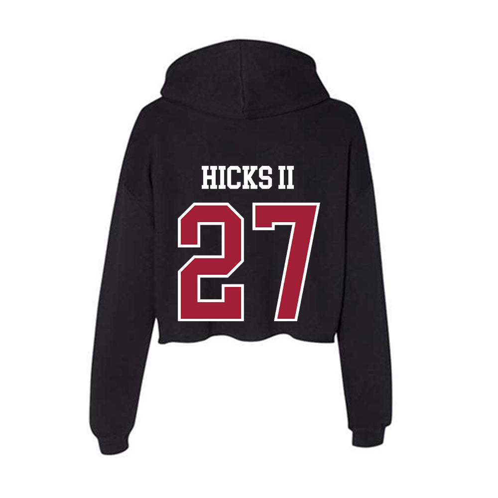 Arkansas - NCAA Football : LaMarcus Hicks II - Women's Crop Fleece Hoodie-1