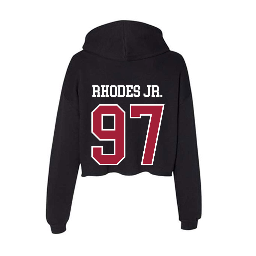 Arkansas - NCAA Football : Quincy Rhodes Jr. - Women's Crop Fleece Hoodie-1