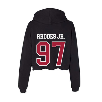 Arkansas - NCAA Football : Quincy Rhodes Jr. - Women's Crop Fleece Hoodie-1
