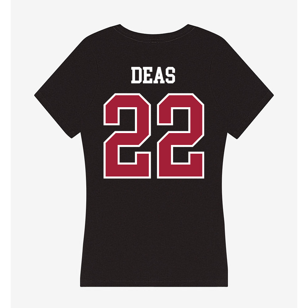 Arkansas - NCAA Women's Basketball : Bonnie Deas - Women's V-Neck T-Shirt-1