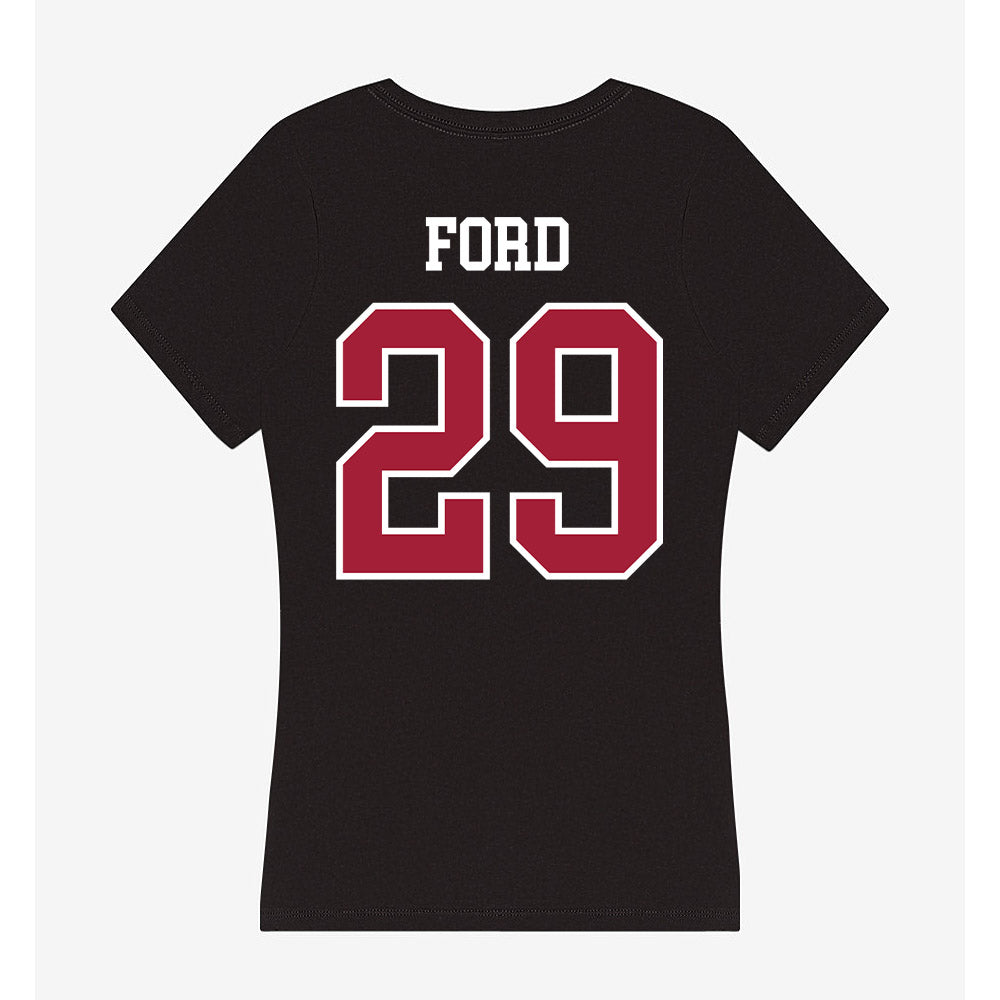 Arkansas - NCAA Football : Brandon Ford - Women's V-Neck T-Shirt-1