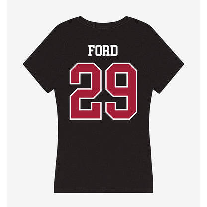 Arkansas - NCAA Football : Brandon Ford - Women's V-Neck T-Shirt-1