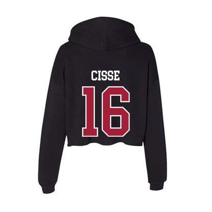 Arkansas - NCAA Football : Ismael Cisse - Women's Crop Fleece Hoodie-1