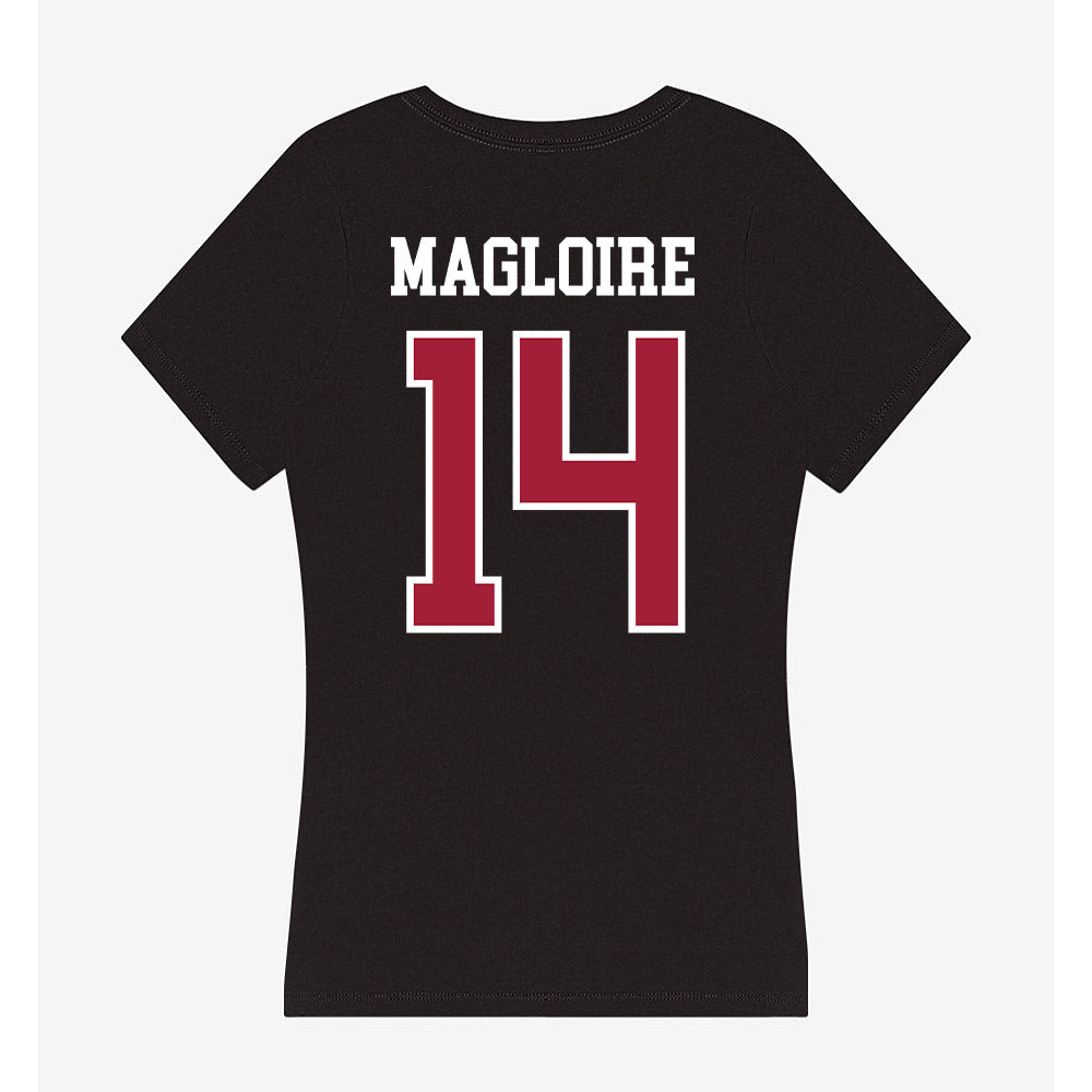 Arkansas - NCAA Football : Kyeaure Magloire - Women's V-Neck T-Shirt-1