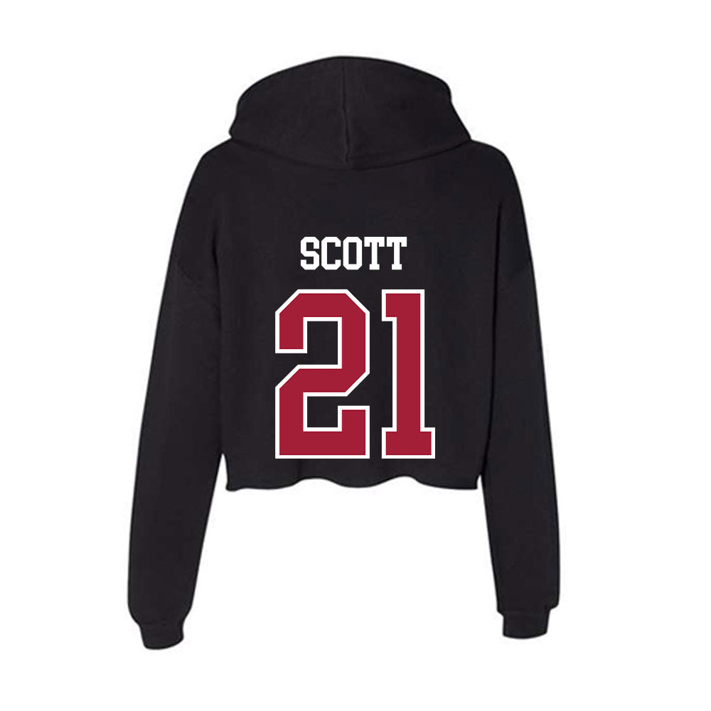 Arkansas - NCAA Football : Tyler Scott - Women's Crop Fleece Hoodie-1