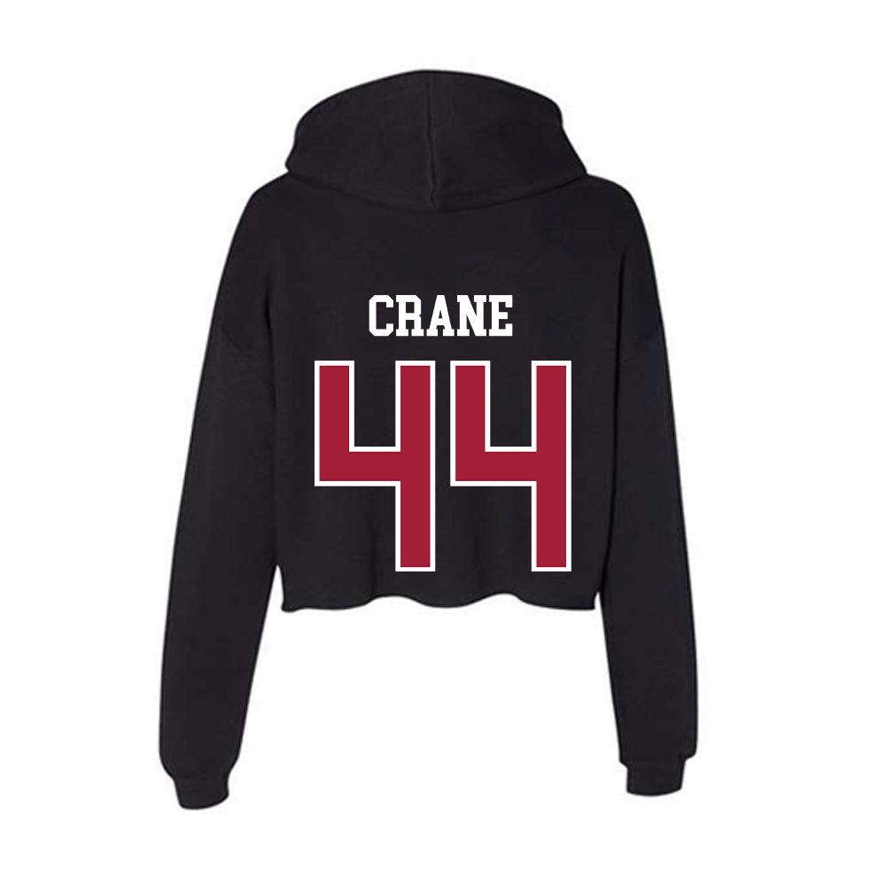 Arkansas - NCAA Baseball : Brody Crane - Women's Crop Fleece Hooded Sweatshirt-1