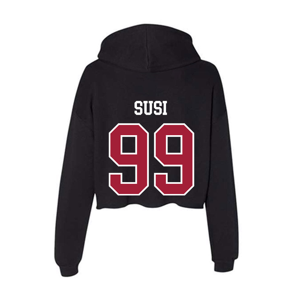 Arkansas - NCAA Women's Soccer : Zoe Susi - Women's Crop Fleece Hoodie-1