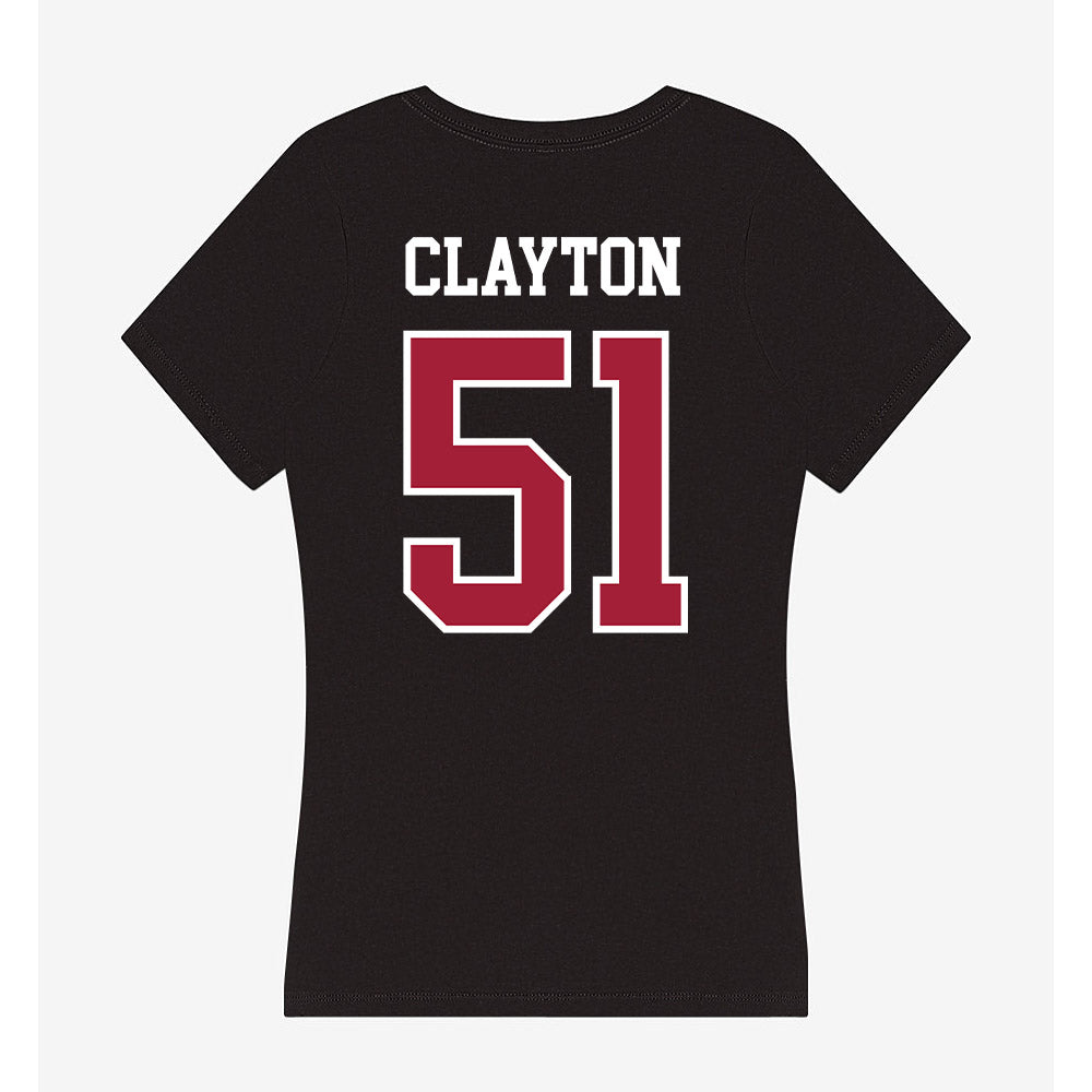 Arkansas - NCAA Football : Carey Clayton - Women's V-Neck T-Shirt-1