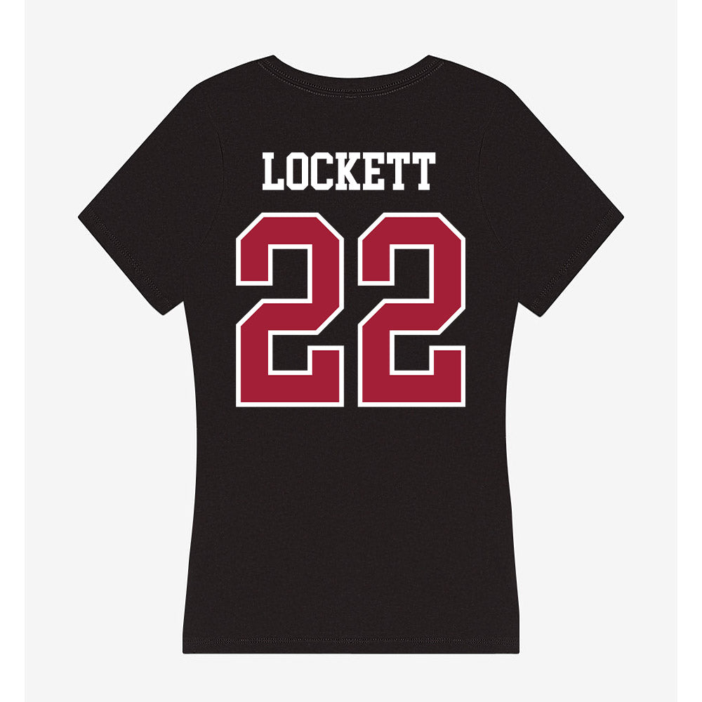 Arkansas - NCAA Football : Tay Lockett - Women's V-Neck T-Shirt-1