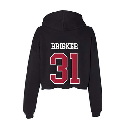 Arkansas - NCAA Football : Blake Brisker - Women's Crop Fleece Hoodie-1