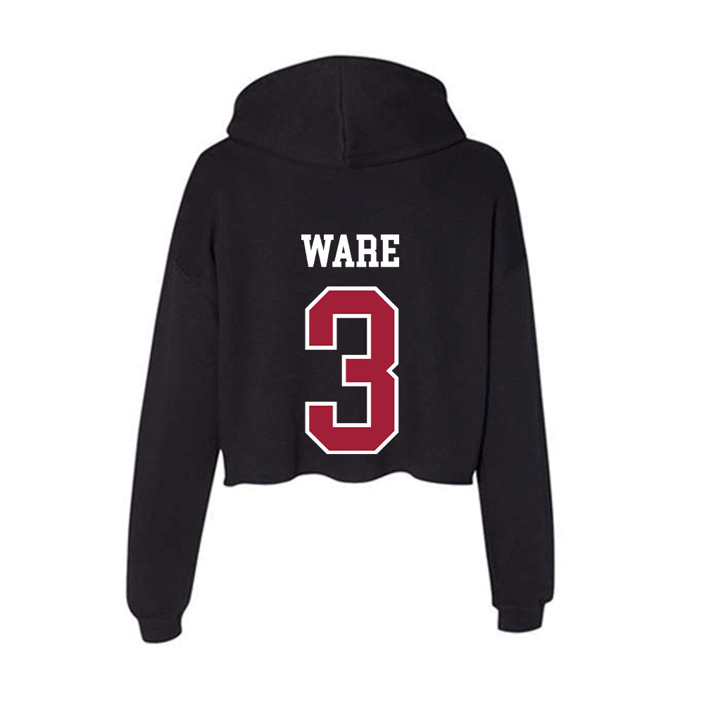 Arkansas - NCAA Women's Basketball : Harmonie Ware - Women's Crop Fleece Hoodie-1