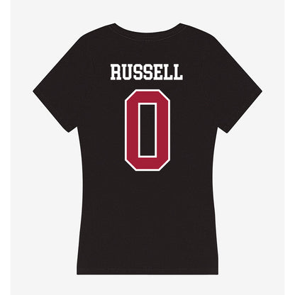 Arkansas - NCAA Football : Braylen Russell - Women's V-Neck T-Shirt-1