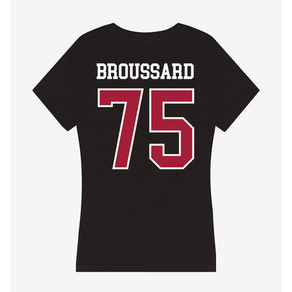 Arkansas - NCAA Football : Kavion Broussard - Women's V-Neck T-Shirt-1