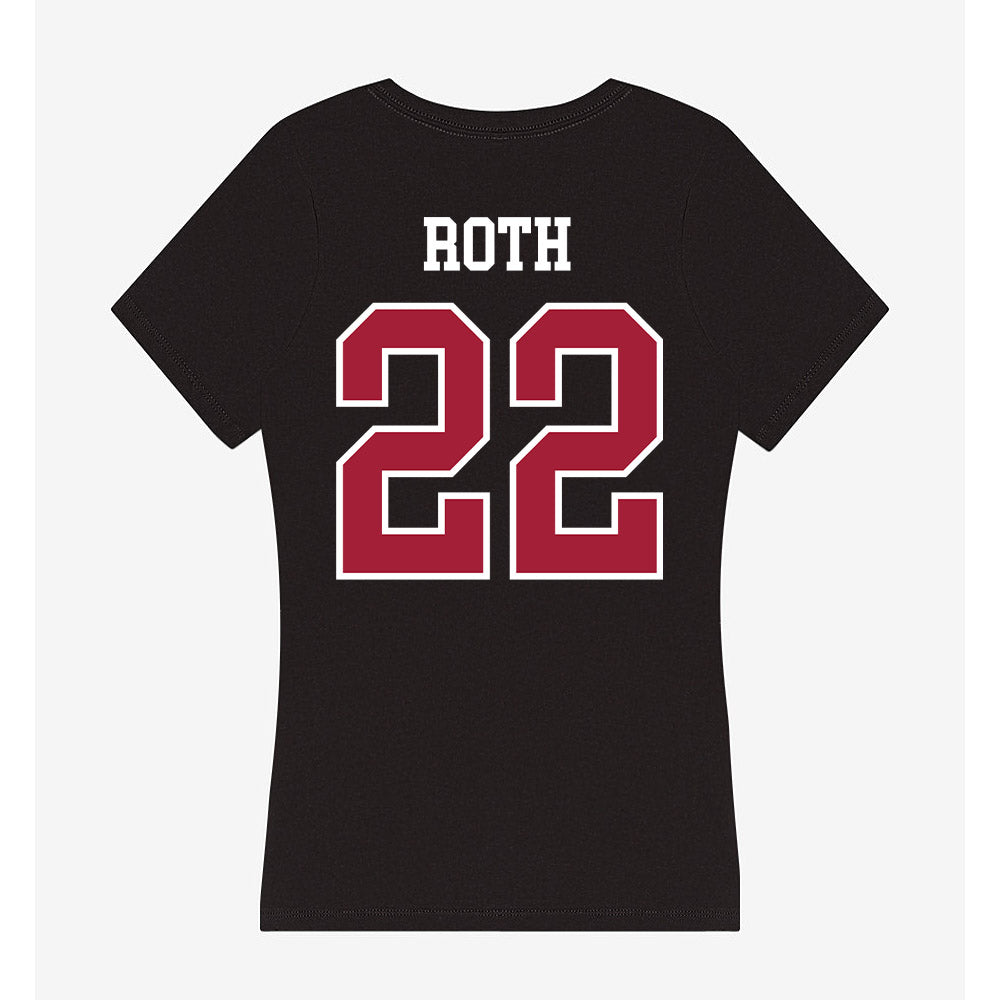 Arkansas - NCAA Women's Volleyball : Ava Roth - Women's V-Neck T-Shirt-1