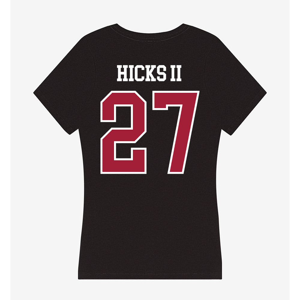 Arkansas - NCAA Football : LaMarcus Hicks II - Women's V-Neck T-Shirt-1