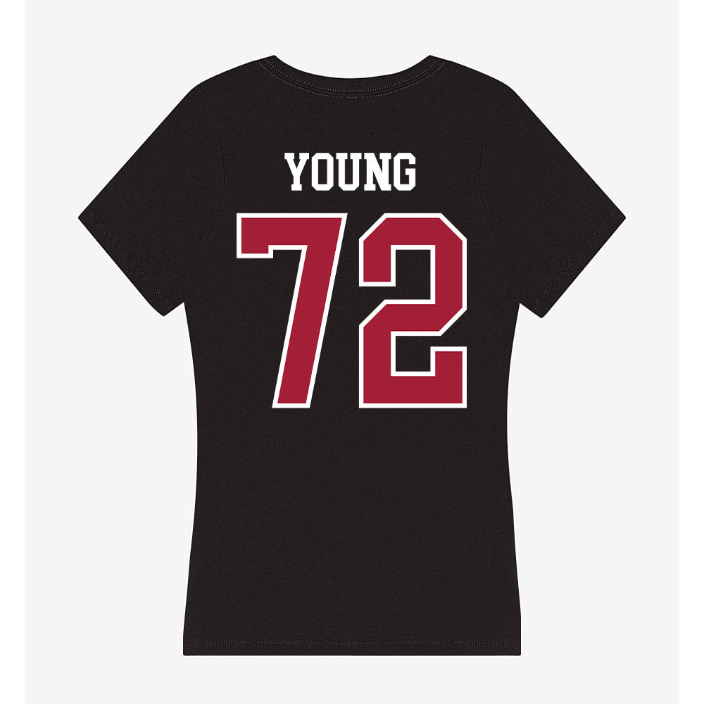 Arkansas - NCAA Football : Tucker Young - Women's V-Neck T-Shirt-1